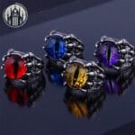 Bague Gothique Audacieuse: œil Coloré Perçant