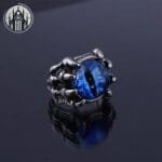 Bague Gothique Audacieuse: œil Coloré Perçant - Bleue