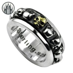 Bague Gothique Cobra En Argent Sterling Massif - 56.9