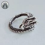 Bague Gothique Dragon Ensorcelante - Réglable