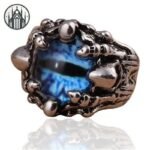 Bague Gothique Yeux Sauron Acier — Univers Gothique (vue 3)