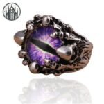 Bague Gothique Yeux Sauron Acier — Univers Gothique (vue 2)