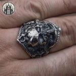 Bague Gothique En Acier Inoxydable 316l - Livraison Standard Offerte