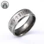 bague gothique en acier inoxydable pour hommes 54 lr r133 8mm 742 Bague Gothique En Acier Inoxydable Pour Hommes - 54 / Lr-r133 8mm