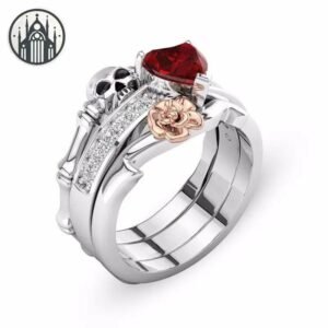 Bague Gothique Rose Acier 316L — Univers Gothique