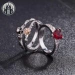 Bague Gothique En Acier Inoxydable: Style Funèbre Parfait