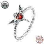 Bague Gothique En Argent 925 Avec Zircon
