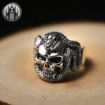 Bague Gothique En Argent 925 Sterling