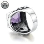 Bague Gothique En Argent Sterling Avec Pierres De Couleurs - Livraison Standard Offerte