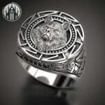 Bague Gothique En Cuivre Avec Motif Loup - 57