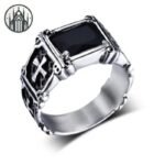 Bague Gothique Métal Gravée Durable — Univers Gothique