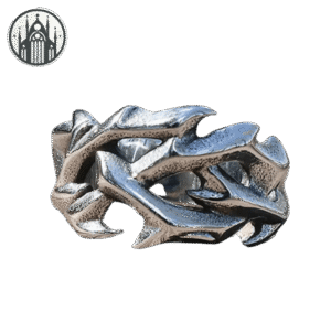 Bague Gothique Acier Couronne Épines — Univers Gothique