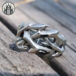 Bague Gothique Acier Couronne Épines — Univers Gothique (vue 3)