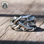 Bague Gothique Acier Couronne Épines — Univers Gothique (vue 4)