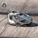 Bague Gothique Acier Couronne Épines — Univers Gothique (vue 5)