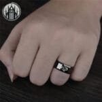 Bague Gothique Personnalisée En Acier Inoxydable