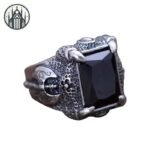 Bague Gothique Topaze Dragon Hache — Univers Gothique (vue 3)