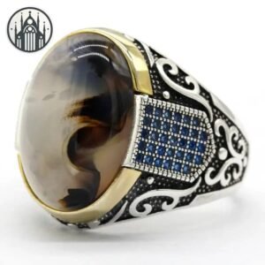 Bague Gothique Punk Argent Zircon — Univers Gothique