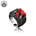 Bague Gothique Rouge éclatante
