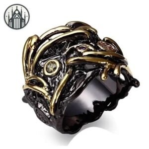 Bague Gothique Zircon Rhodium — Univers Gothique