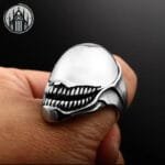 Bague Gothique Tête De Mort En Acier Inoxydable: Livraison Offerte! - 59