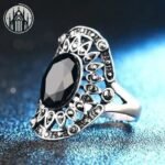 Bague Gothique Vintage Argent Tibétain — Univers Gothique (vue 2)