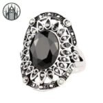 Bague Gothique Vintage Argent Tibétain — Univers Gothique