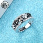 Bague Inoxydable Engraved Metallic Details