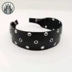 Bandeau Gothique à Rivet: Accessoires Gothiques De L’enfer! - Noir