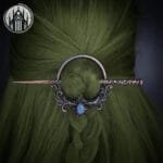 Barrette Gothique Tête De Mort: Cheveux Gothique Hautement Stylés - Pierre De Lune Bleue