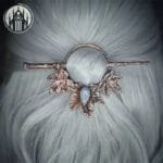 Barrette Gothique Tête De Mort: Cheveux Gothique Hautement Stylés - Pierre De Lune Naturelle