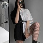 Blouse Gothique Col à Dentelle - Confort Et Style Rebelles