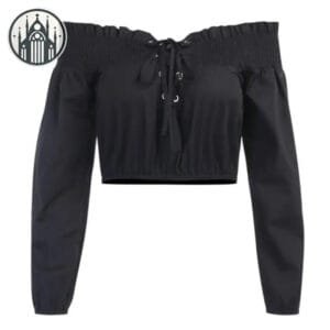 Blouse Gothique En Coton Et Polyester Taille Guide - s