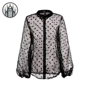 Blouse Gothique Mousseline Soie Bouffante — Univers Gothique
