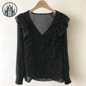 Blouse Gothique Pois Polyester — Univers Gothique