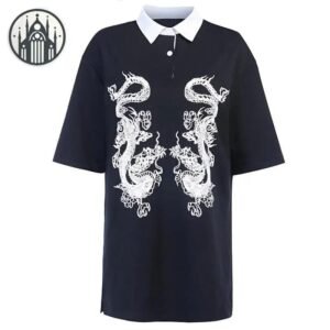 Blouse Gothique Dragon Manche Courte — Univers Gothique
