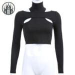 Blouse Gothique Florale En Polyester Confortable Et Sans Frottement