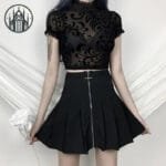 Blouse Gothique Manche Longue En Polyester Confortable