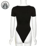 Body Gothique Lacets Manches Courtes — Univers Gothique (vue 4)