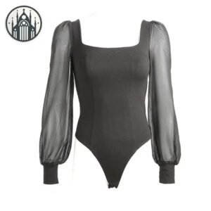 Body Gothique Manche Longue Femme — Univers Gothique