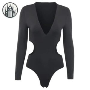 Body Gothique Col V Femme — Univers Gothique