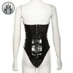 Body Gothique En Simili Cuir Vernis - Livraison Standard Offerte - l