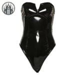 Body Gothique En Simili Cuir Vernis - Livraison Standard Offerte - s