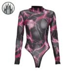 Body Gothique Électrique Manche Longue — Univers Gothique