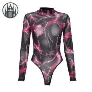 Body Gothique Électrique Manche Longue — Univers Gothique