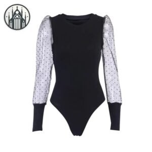 Body Gothique Pois Femme — Univers Gothique