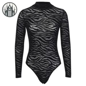 Body Gothique Noir Polyester Coton — Univers Gothique