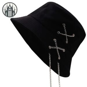 Bonnet Gothique Chaîne Noir Emo — Univers Gothique