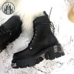 Botte Gothique à Bout Rond: Livraison Standard Offerte! - 38