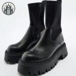 Bottes Gothiques Compensées Chaîne Femme — Univers Gothique